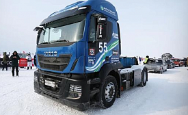 Тягач IVECO Stralis NP 460, работающий на СПГ, установил рекорд скорости в экстремальных условиях Сибири